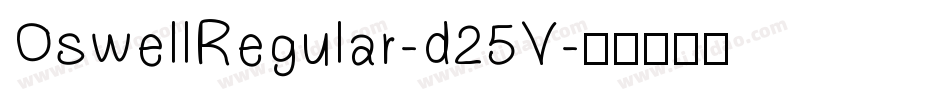 OswellRegular-d25V字体转换