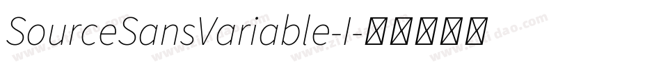 SourceSansVariable-I字体转换