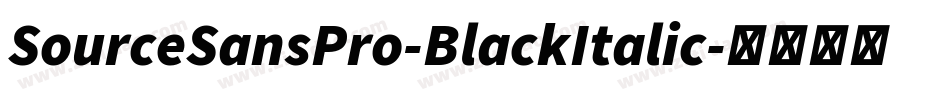 SourceSansPro-BlackItalic字体转换