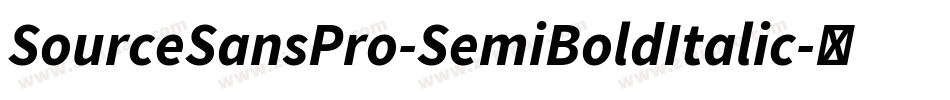 SourceSansPro-SemiBoldItalic字体转换