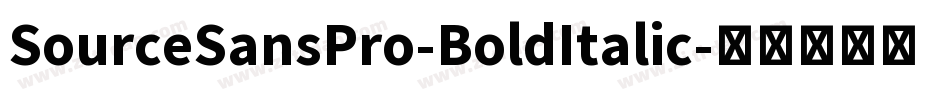 SourceSansPro-BoldItalic字体转换