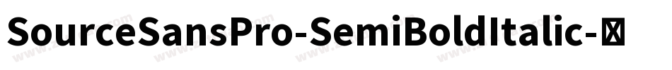 SourceSansPro-SemiBoldItalic字体转换