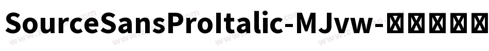 SourceSansProItalic-MJvw字体转换