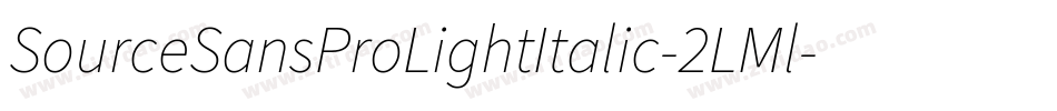 SourceSansProLightItalic-2LMl字体转换