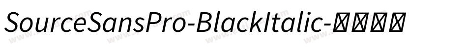 SourceSansPro-BlackItalic字体转换