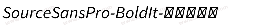 SourceSansPro-BoldIt字体转换