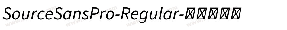 SourceSansPro-Regular字体转换