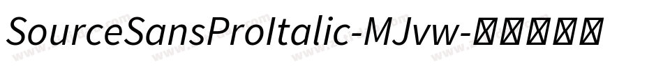 SourceSansProItalic-MJvw字体转换