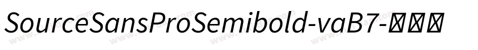 SourceSansProSemibold-vaB7字体转换