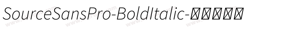 SourceSansPro-BoldItalic字体转换
