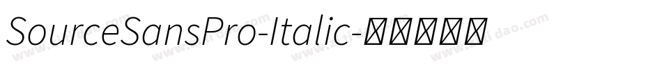 SourceSansPro-Italic字体转换