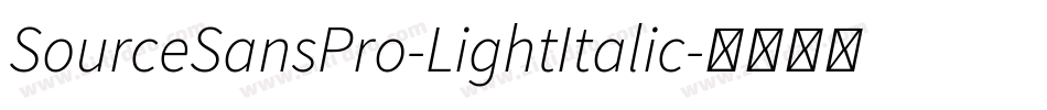 SourceSansPro-LightItalic字体转换