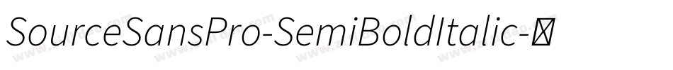 SourceSansPro-SemiBoldItalic字体转换