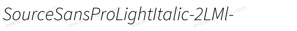 SourceSansProLightItalic-2LMl字体转换