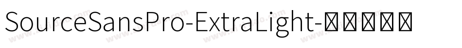SourceSansPro-ExtraLight字体转换