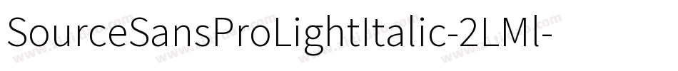 SourceSansProLightItalic-2LMl字体转换