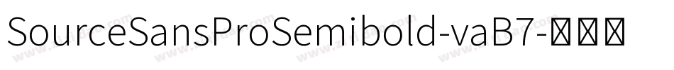 SourceSansProSemibold-vaB7字体转换