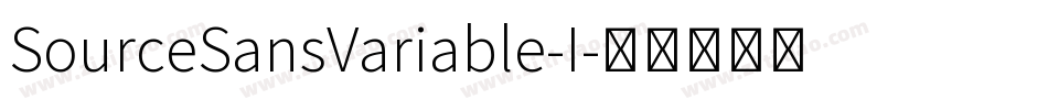 SourceSansVariable-I字体转换
