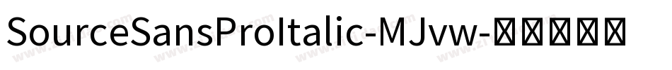 SourceSansProItalic-MJvw字体转换