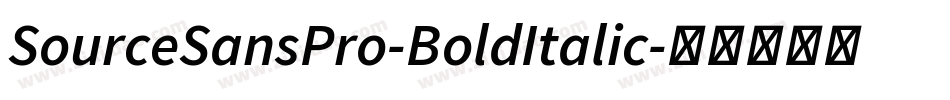 SourceSansPro-BoldItalic字体转换