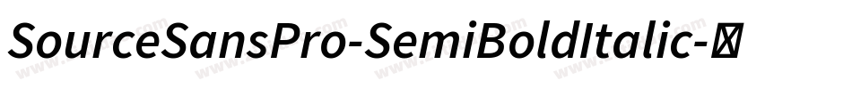 SourceSansPro-SemiBoldItalic字体转换