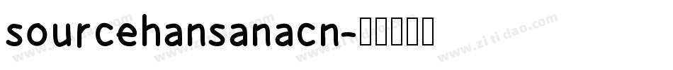 sourcehansanacn字体转换
