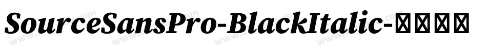SourceSansPro-BlackItalic字体转换