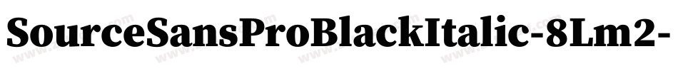 SourceSansProBlackItalic-8Lm2字体转换