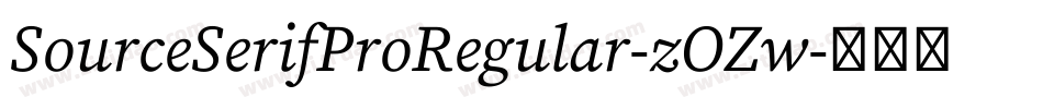 SourceSerifProRegular-zOZw字体转换