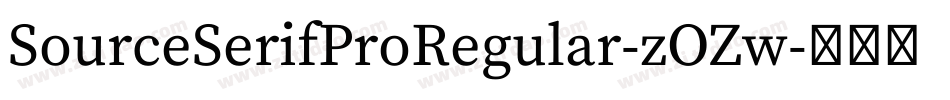 SourceSerifProRegular-zOZw字体转换