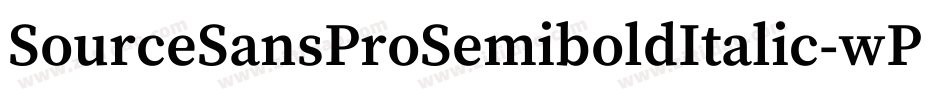 SourceSansProSemiboldItalic-wP88字体转换