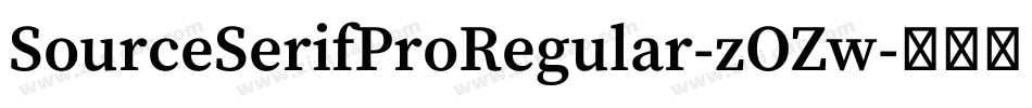 SourceSerifProRegular-zOZw字体转换