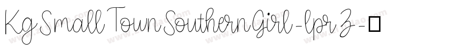 KgSmallTownSouthernGirl-lprZ字体转换