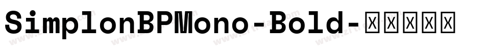 SimplonBPMono-Bold字体转换
