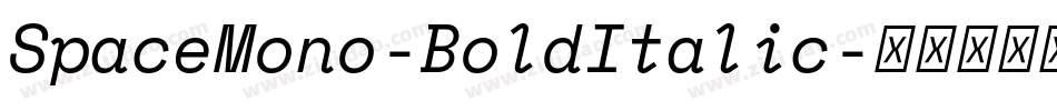 SpaceMono-BoldItalic字体转换
