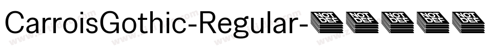 CarroisGothic-Regular字体转换