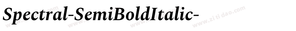 Spectral-SemiBoldItalic字体转换