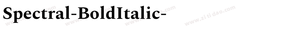 Spectral-BoldItalic字体转换