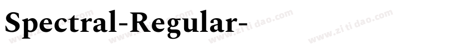 Spectral-Regular字体转换