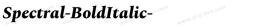 Spectral-BoldItalic字体转换