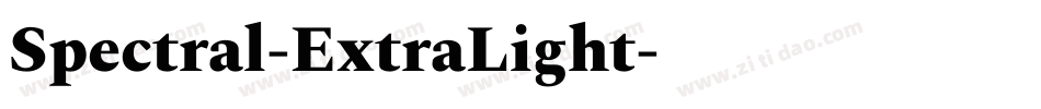 Spectral-ExtraLight字体转换