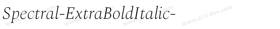 Spectral-ExtraBoldItalic字体转换