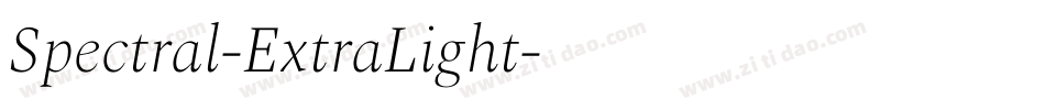 Spectral-ExtraLight字体转换