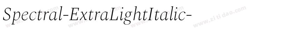 Spectral-ExtraLightItalic字体转换