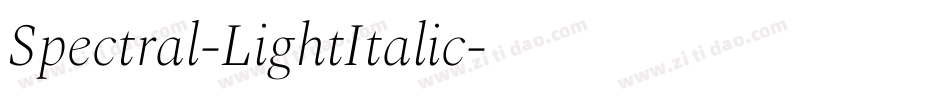 Spectral-LightItalic字体转换
