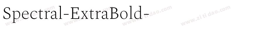 Spectral-ExtraBold字体转换