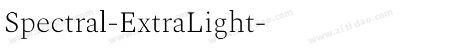 Spectral-ExtraLight字体转换