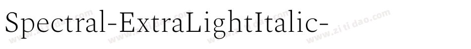 Spectral-ExtraLightItalic字体转换