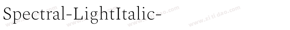 Spectral-LightItalic字体转换