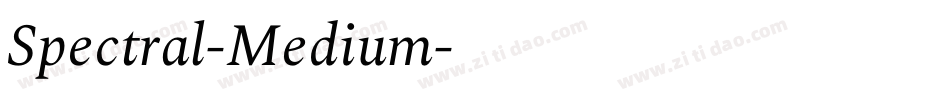 Spectral-Medium字体转换